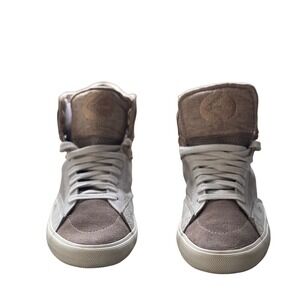 Energie Mens High Top Sneakers Tan Brown Suede Canvas Lace Up 101155142 Size 9.5